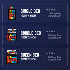 Gaming Quilt Cover Set - Japan Black - Throne Boss Australia
