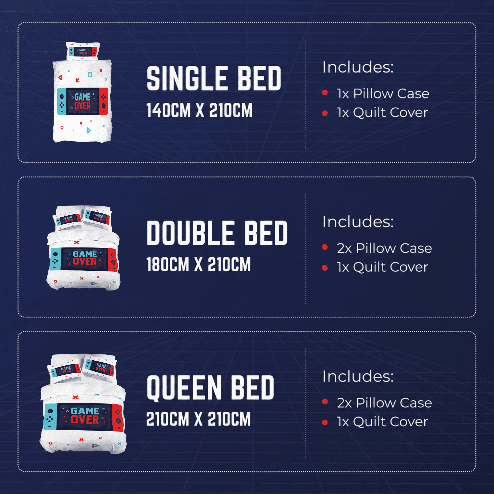 Gaming Quilt Cover Set - Switch Controller - Throne Boss Australia