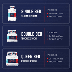 Gaming Quilt Cover Set - Switch Controller - Throne Boss Australia
