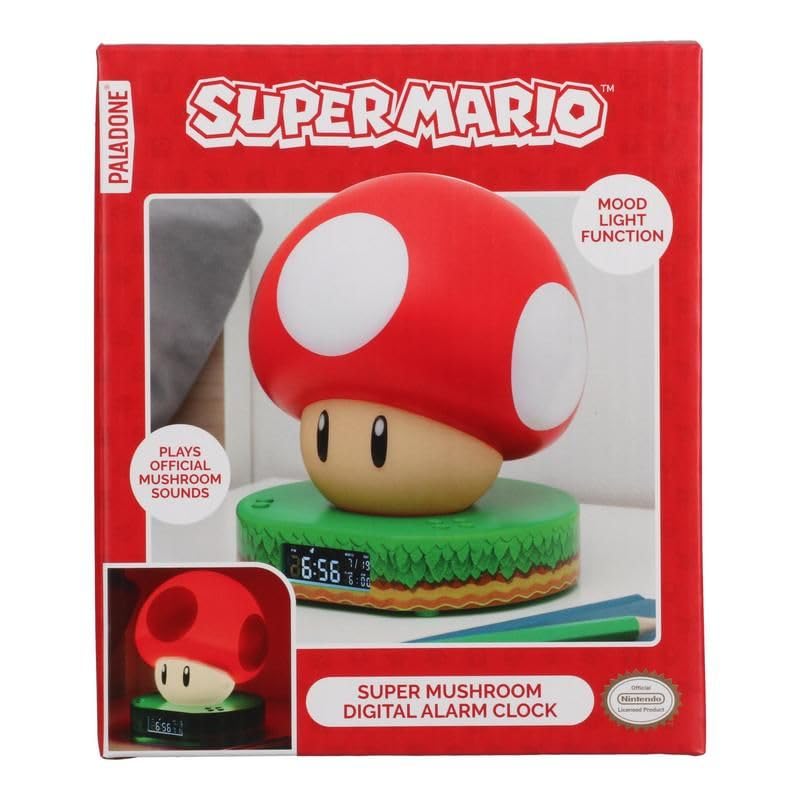 Super Mario Mushroom Digital Alarm Clock (Paladone) - Throne Boss Australia