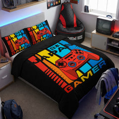 Gaming Quilt Cover Set - Japan Black - Throne Boss Australia